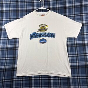 Winners Circle Jimmie Johnson 2006 NASCAR Champion White T-Shirt Mens Large 48